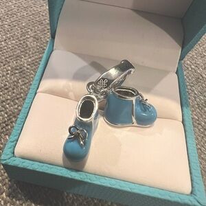 New in Box - solid sterling silver & enamel - Baby BoyCharm. Bracelet / Necklace